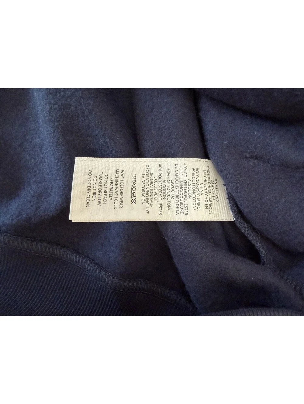 True Religion Oversized Buddha Zip Hoodie Mens L Dress Blue World Tour NWT
